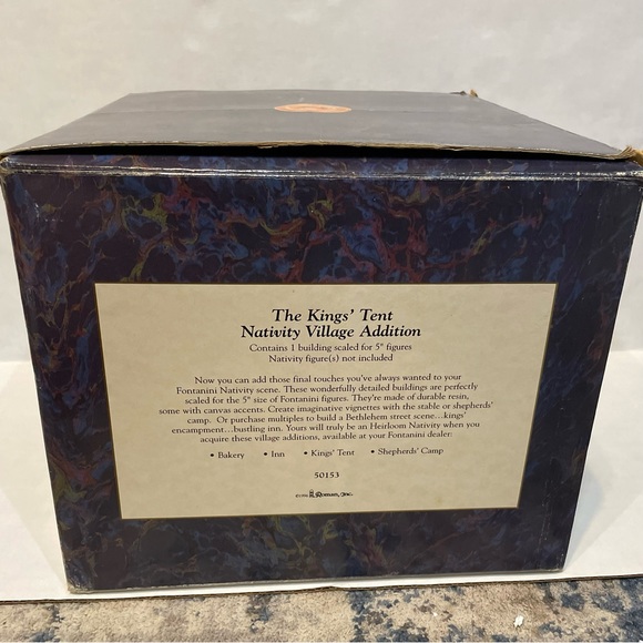 VTG 1997 Fontanini Nativity Village King’s Tent #50153 Italy w/Box Tested/Works - Picture 8 of 10